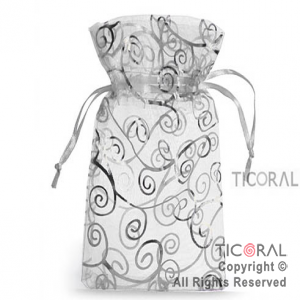 BOLSA ORGANZA BLANCA 10X15 ARABESCO HS3969-1 x 1